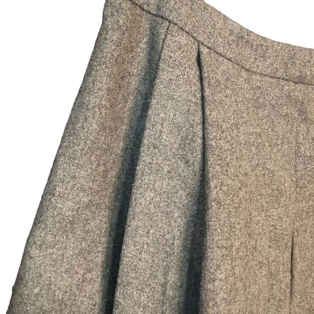 Vineyard Vines Womens Pleated Wool Blend Mini Skirt 6 Heathered Gray Twee Tennis